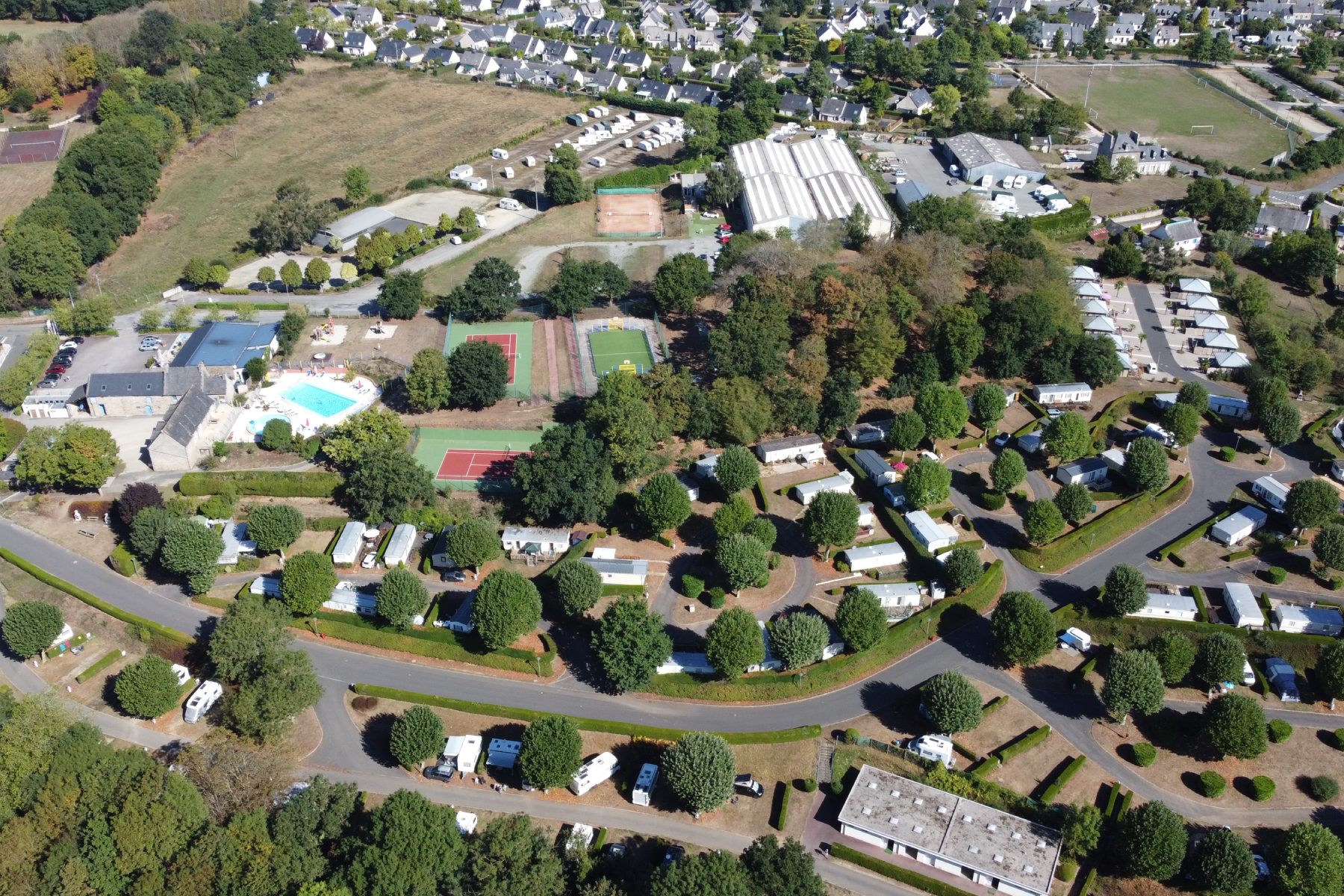 Vue du ciel : découvrez le Camping de la Hallerais